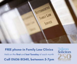 Free phone-in family law clinic from Tallents Solicitors