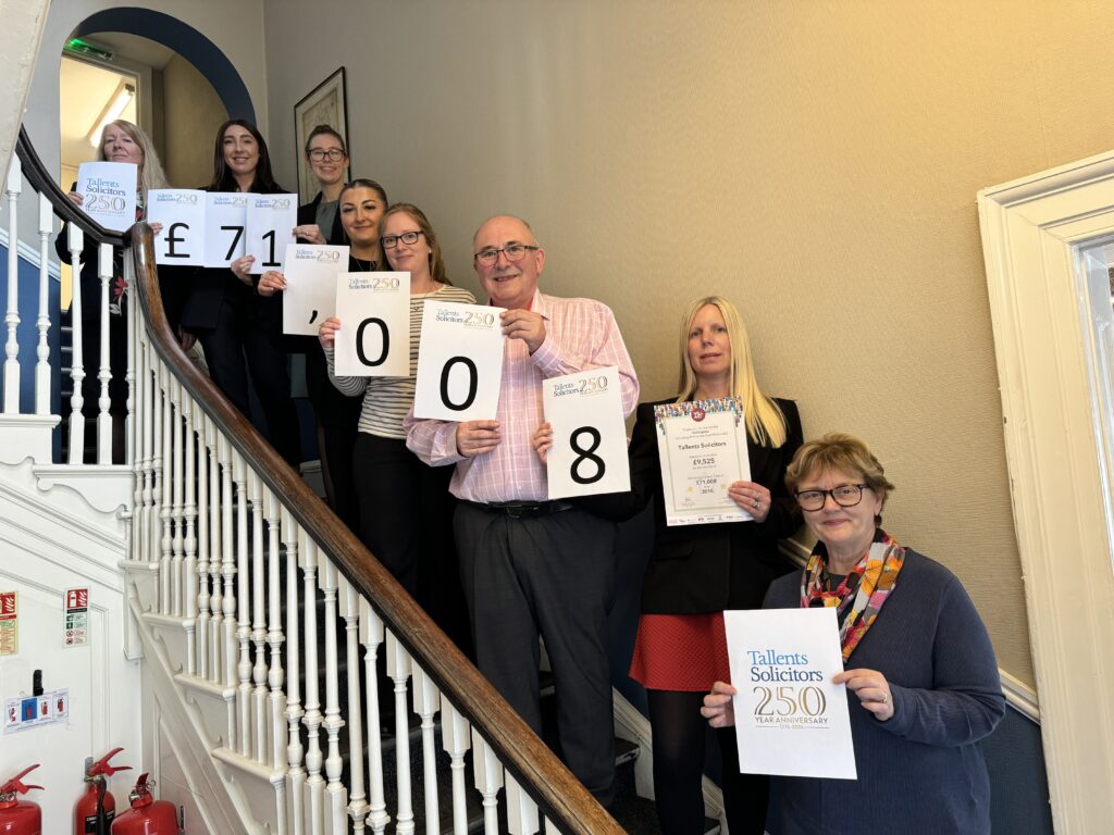 Tallents Solicitors has raised £71,003 for Will Aid since 2015